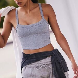 All Clear Solid Cami FP Movement Free People tank grey